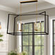 Colwick 6 Light 48 inch Matte Black and Signature Gold Island Chandelier Ceiling Light