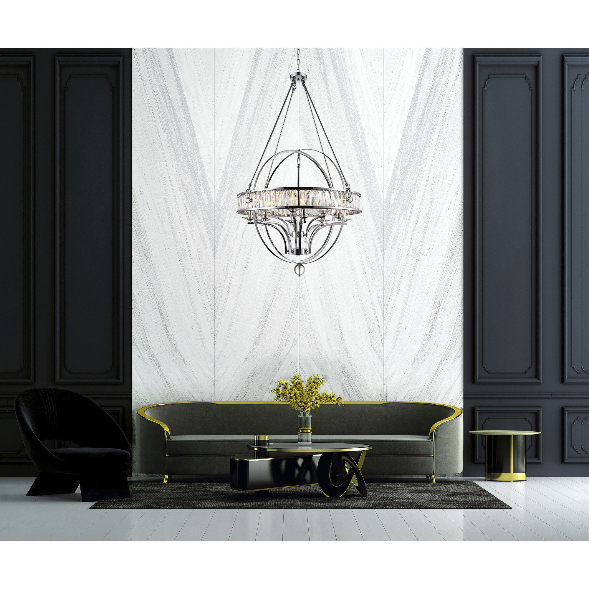 Arkansas 12 Light 42 inch Chrome Chandelier Ceiling Light