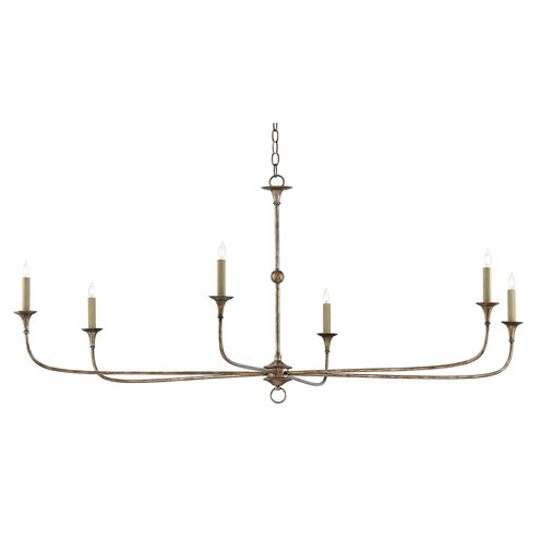 Nottaway 6 Light 61 inch Pyrite Bronze Chandelier Ceiling Light, Large 