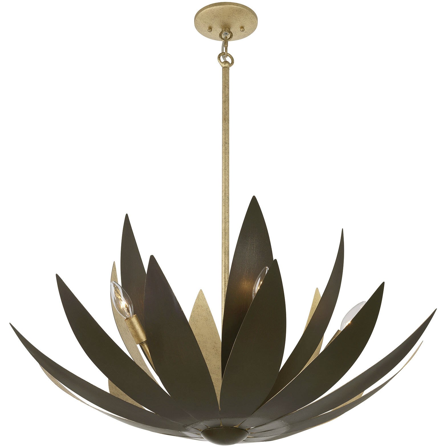 Loto 6 Light 30 inch Centura with Burnished Gold Pendant Ceiling Light