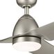 Fit 54 inch Painted Brushed Nickel with Silver Blades Ceiling Fan