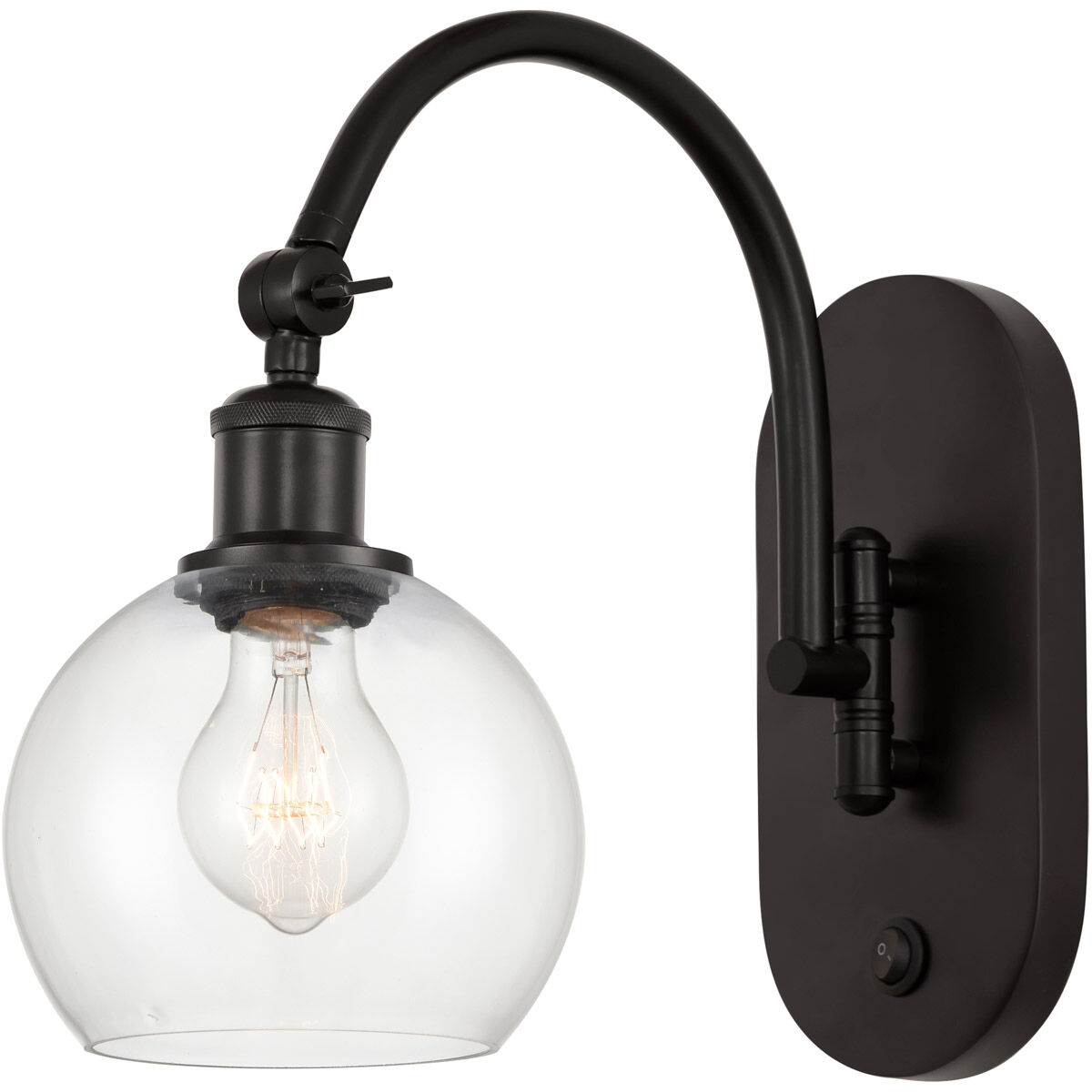 Ballston Athens LED 6 inch Oil Rubbed Bronze Sconce Wall Light in Clear Glass