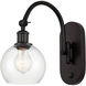 Ballston Athens LED 6 inch Oil Rubbed Bronze Sconce Wall Light in Clear Glass