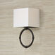 Ogden 1 Light 8 inch Brushed Black Iron Sconce Wall Light