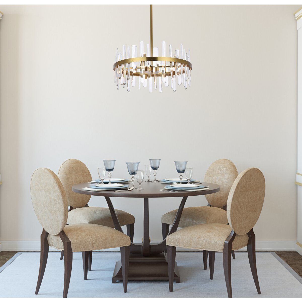 Serena 14 Light 25 inch Satin Gold Pendant Ceiling Light