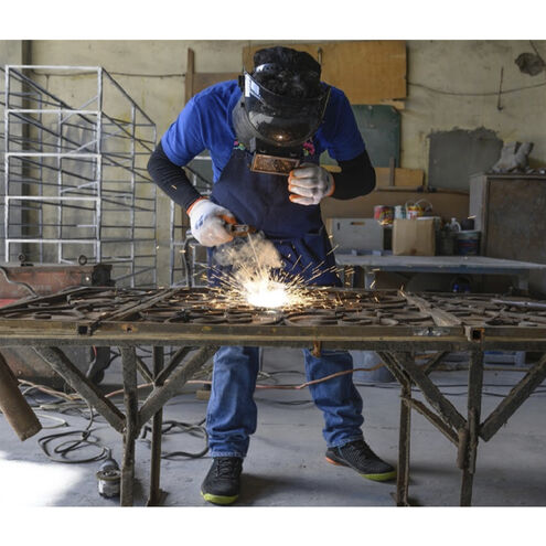 Zora Black Iron 19 X 12 inch Metalworks Accent Table, Pedestal