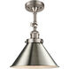 Franklin Restoration Briarcliff LED 10 inch Brushed Satin Nickel Sconce Wall Light, Franklin Restoration