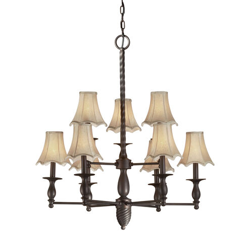 Signature 9 Light 30 inch Antique Bronze Chandelier Ceiling Light