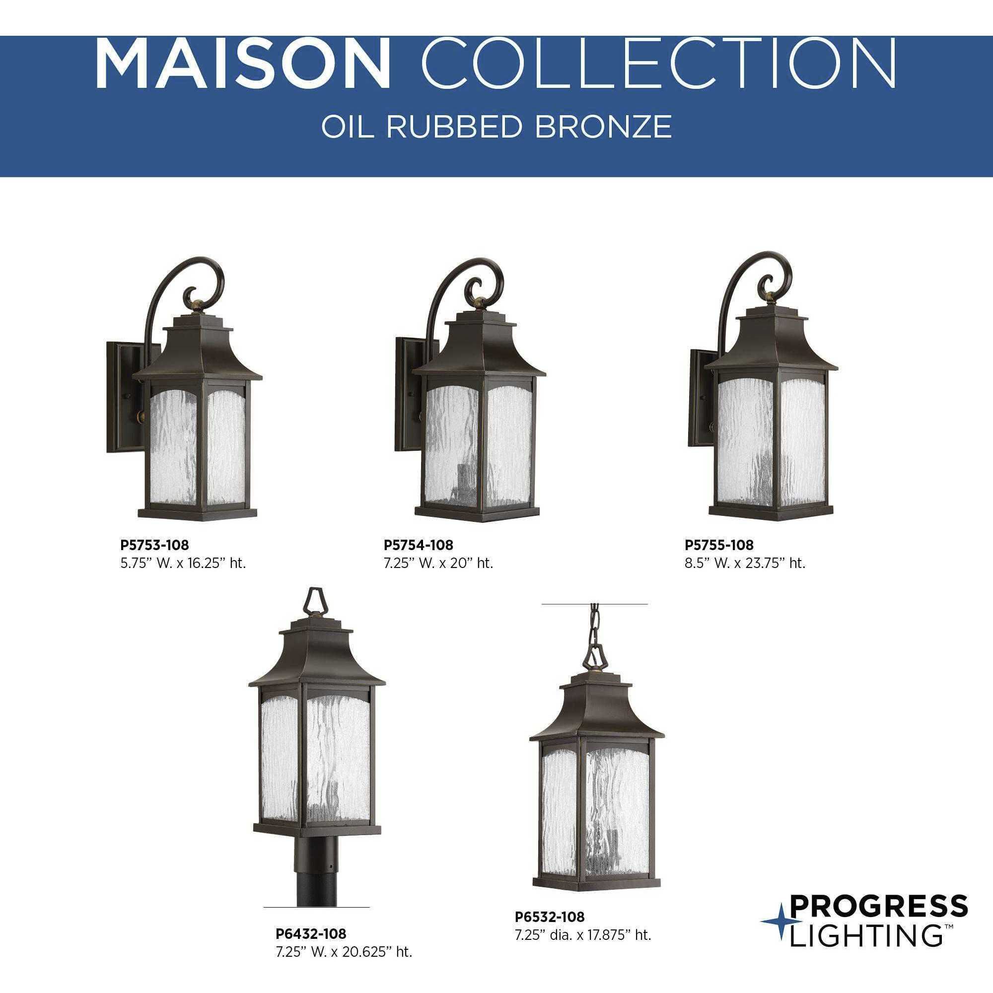 Maison 2 Light 21 inch Oil Rubbed Bronze Outdoor Post Lantern