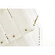 Simone LED 48 inch Burnished Gold Chandelier Ceiling Light in Alabaster, Linear & Oval