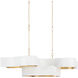 Grand Lotus 6 Light 50.5 inch Sugar White and Contemporary Gold Leaf Chandelier Ceiling Light