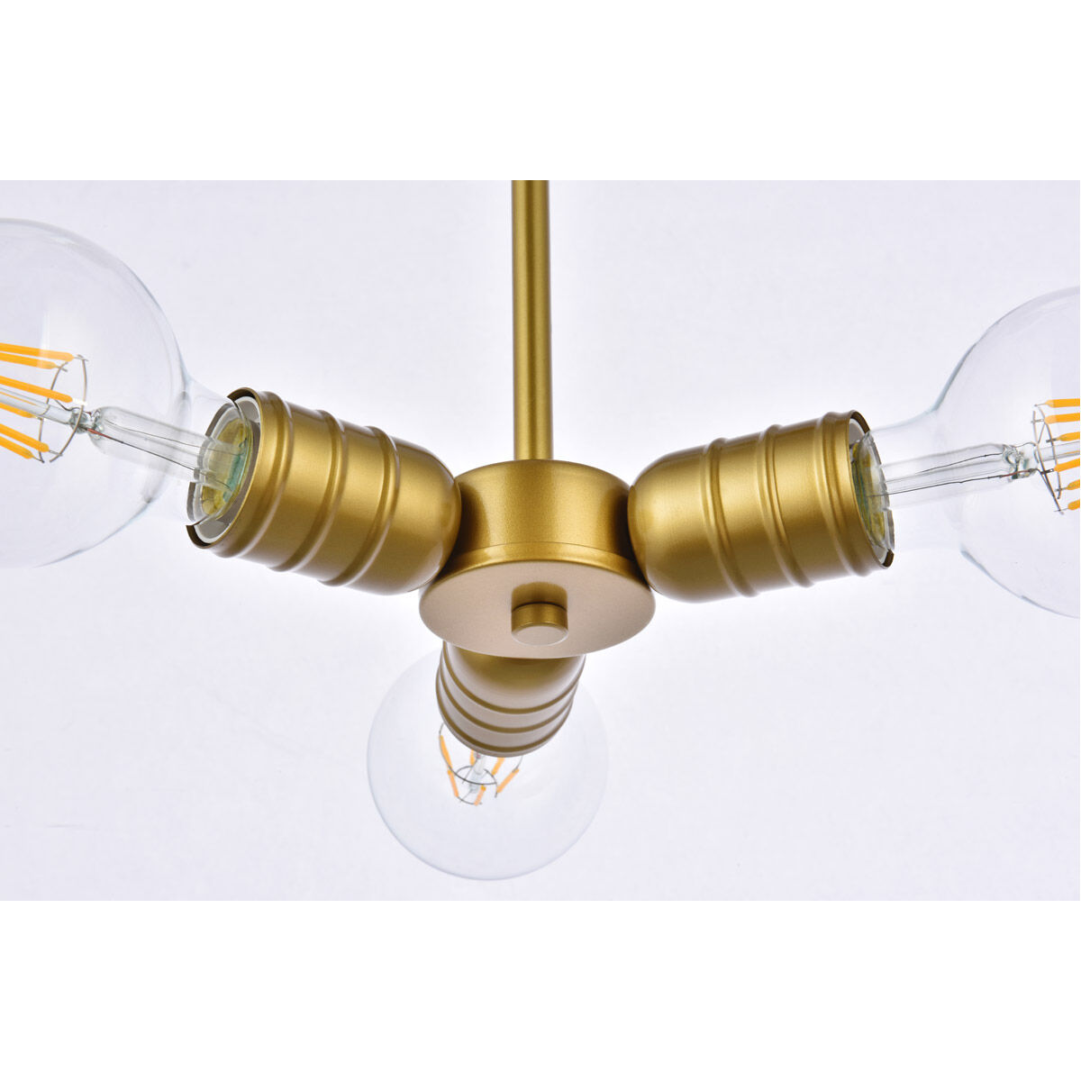 Reyes 3 Light 7.5 inch Brass Pendant Ceiling Light