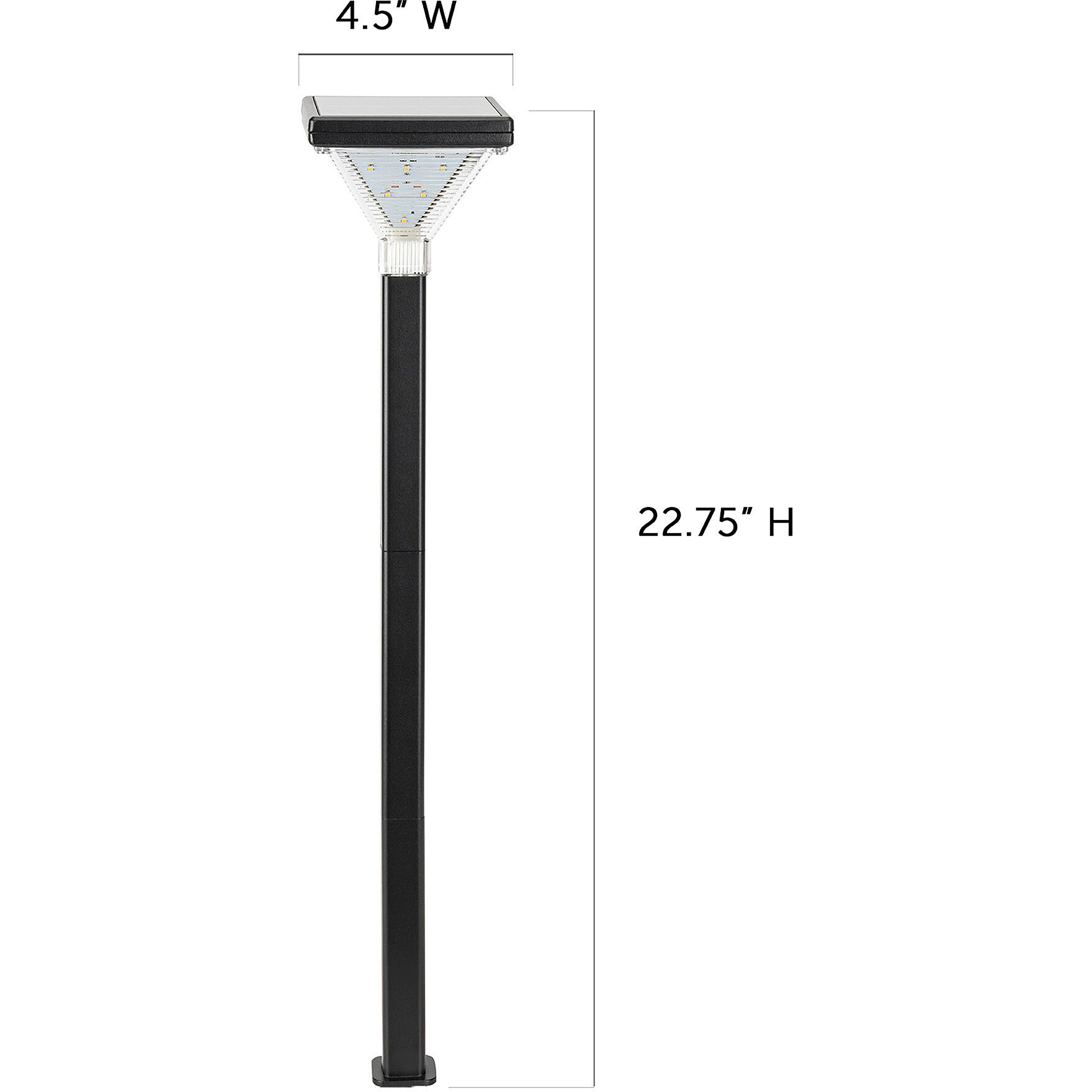 Luxor Black Pathway Light, Solar