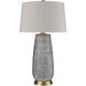 Rehoboth 30 inch 150.00 watt Blue with Aged Brass Table Lamp Portable Light