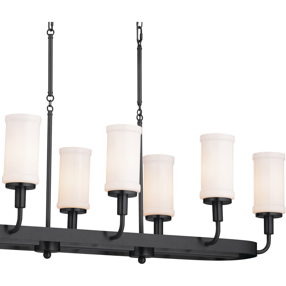 Homestead Vetivene 8 Light 17.5 inch Textured Black Chandelier Linear Ceiling Light