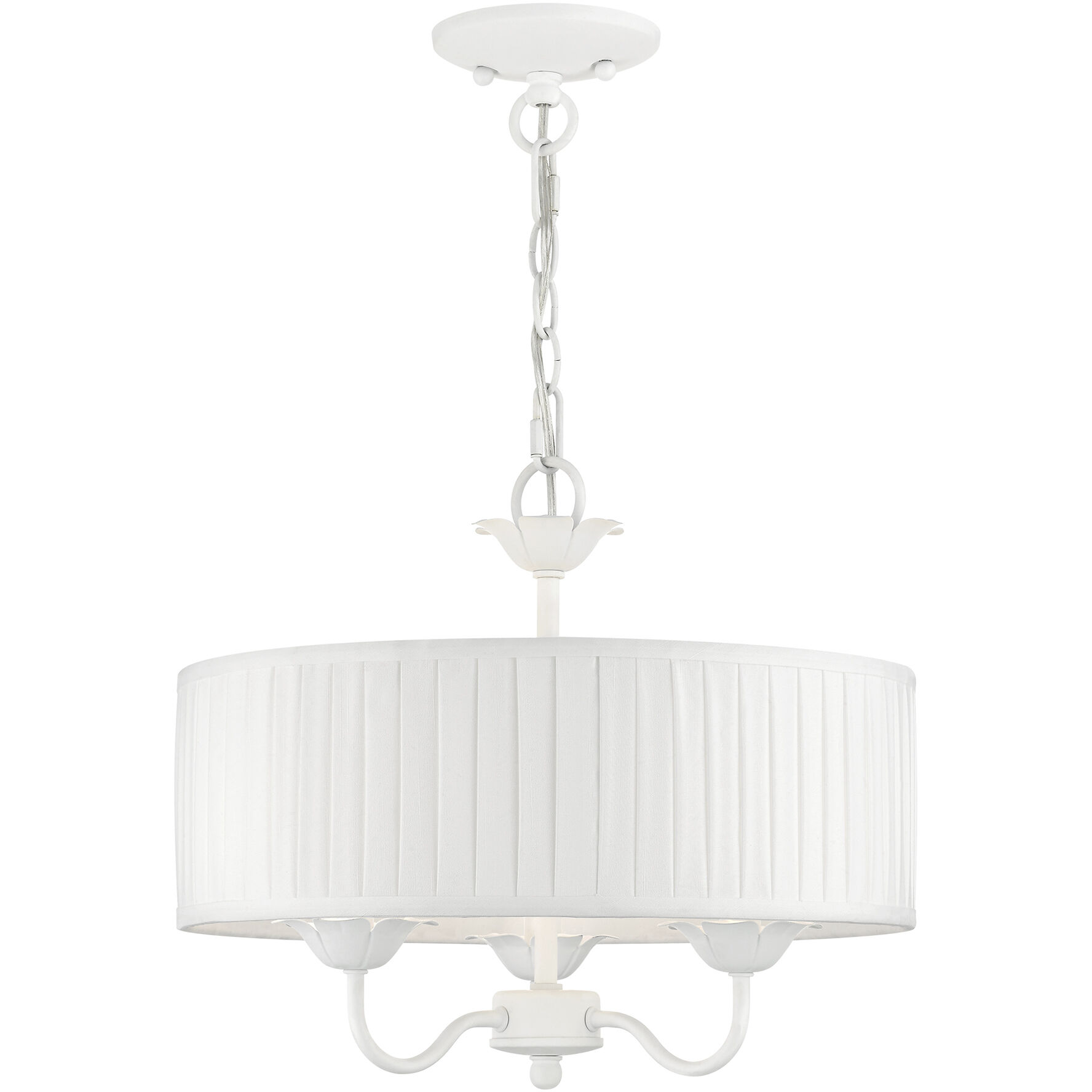 Edinburgh 3 Light 16 inch White Pendant Chandelier Ceiling Light