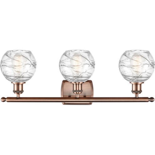 Ballston Small Deco Swirl LED 26 inch Antique Copper Bath Vanity Light Wall Light, Ballston