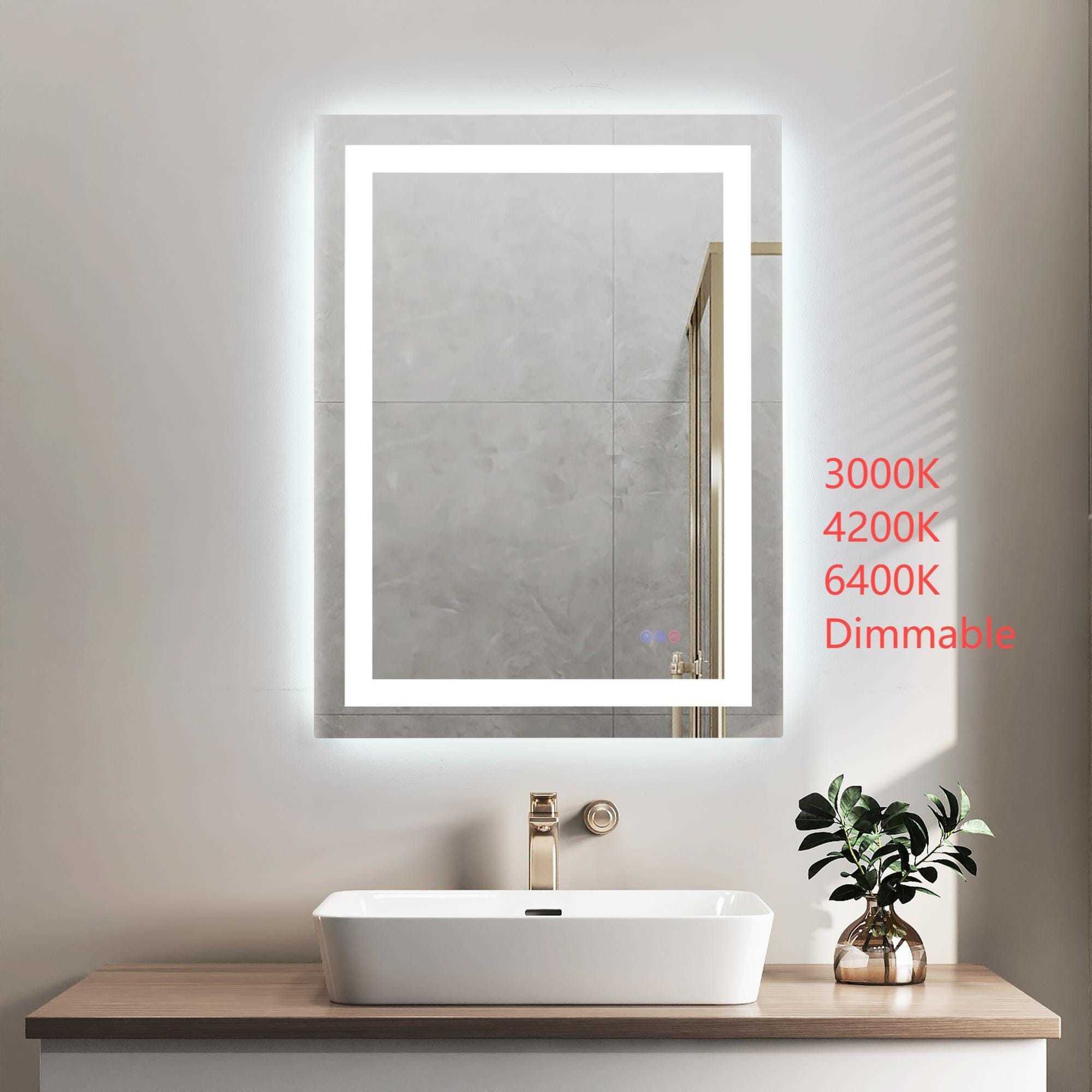 Riven 36 X 27 inch White LED Mirror