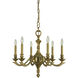 Scarsdale 6 Light 23 inch Brushed Brass Dining Chandelier Ceiling Light
