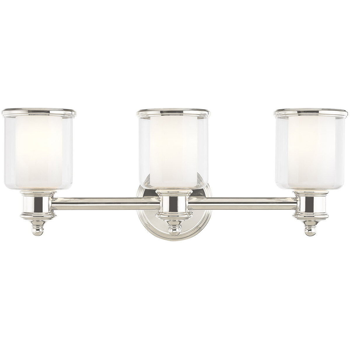 Middlebush 3 Light 24 inch Polished Nickel Bath Vanity Wall Light