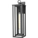 Ashland 1 Light 23 inch Matte Black Outdoor Sconce in Clear Glass