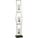 Laslo 65 inch 40.00 watt Two-Toned Steel/Clear Floor Lamp Portable Light