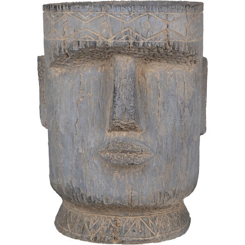 Easter Island Gray Outdoor Planter