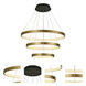 Kinsley LED 32 inch Brushed Gold Foyer Chandelier Ceiling Light