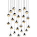 Grapes LED 26.25 inch Polished Chrome Cluster Pendant Ceiling Light in Medium