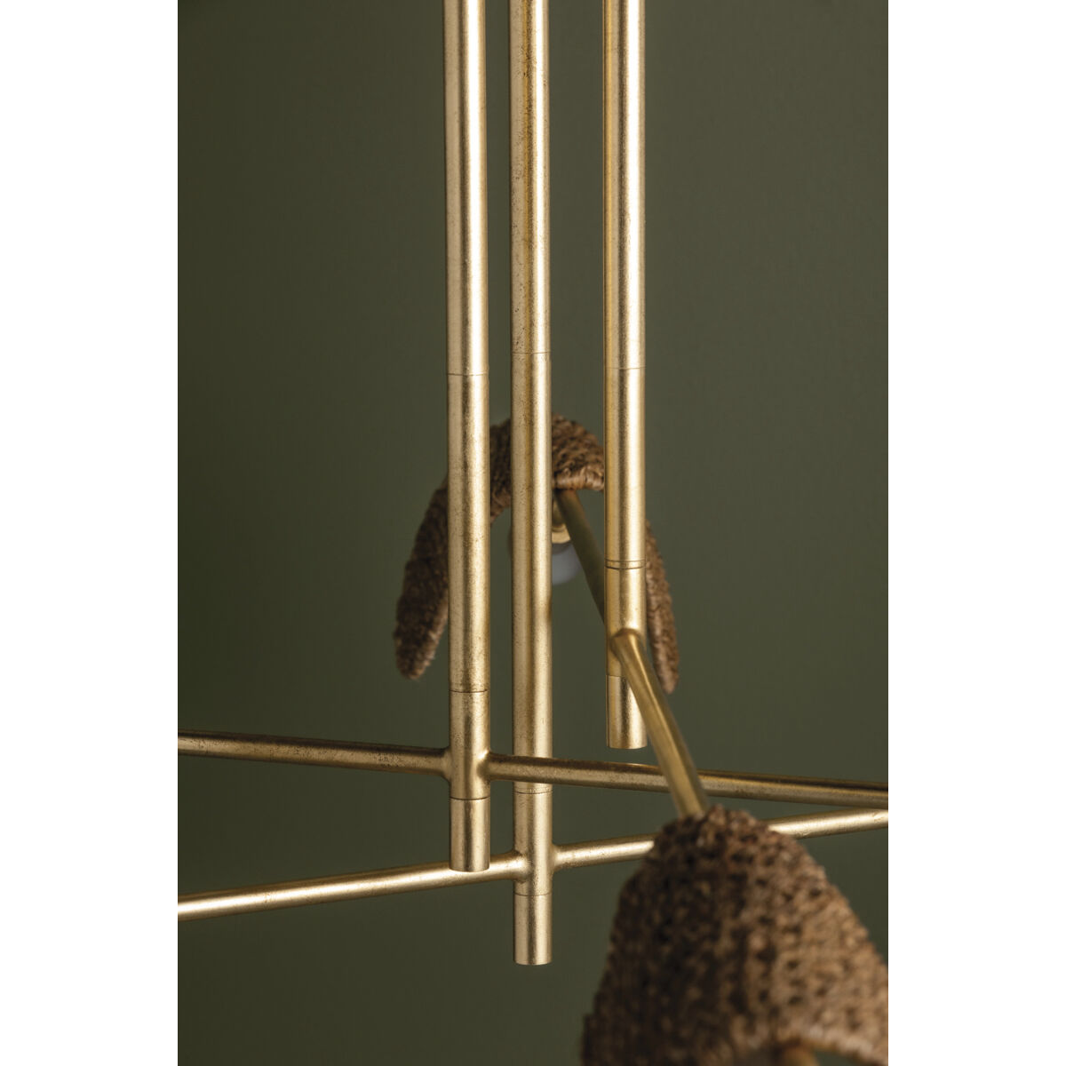 Barnaby 6 Light 60 inch Vintage Gold Leaf Chandelier Ceiling Light