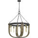 Apulia 8 Light 5 inch Light Oak/Iron Chandelier Ceiling Light