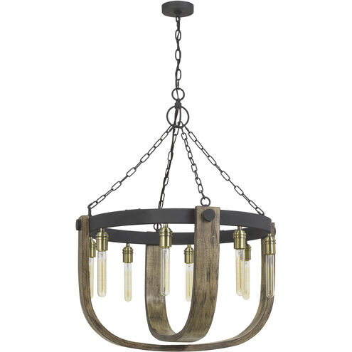 Apulia 8 Light 5 inch Light Oak/Iron Chandelier Ceiling Light