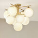 Julep 9 Light 24 inch Lacquered Brass Semi-flush Mount Ceiling Light