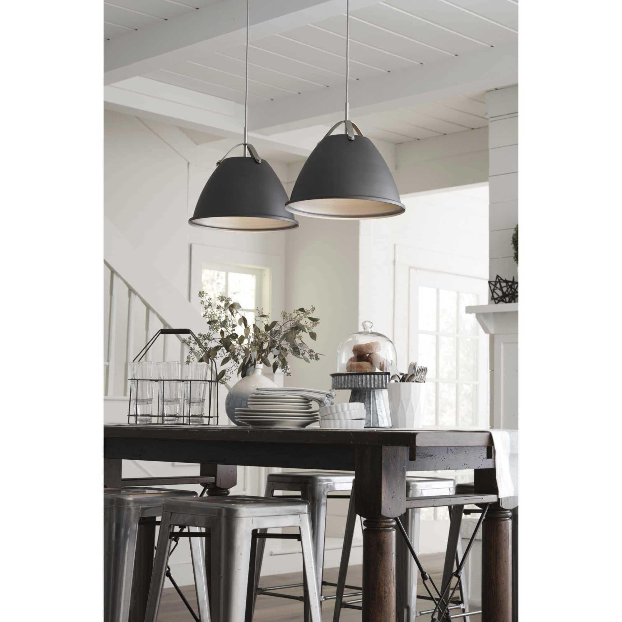 Tre 1 Light Graphite Pendant Ceiling Light, Medium