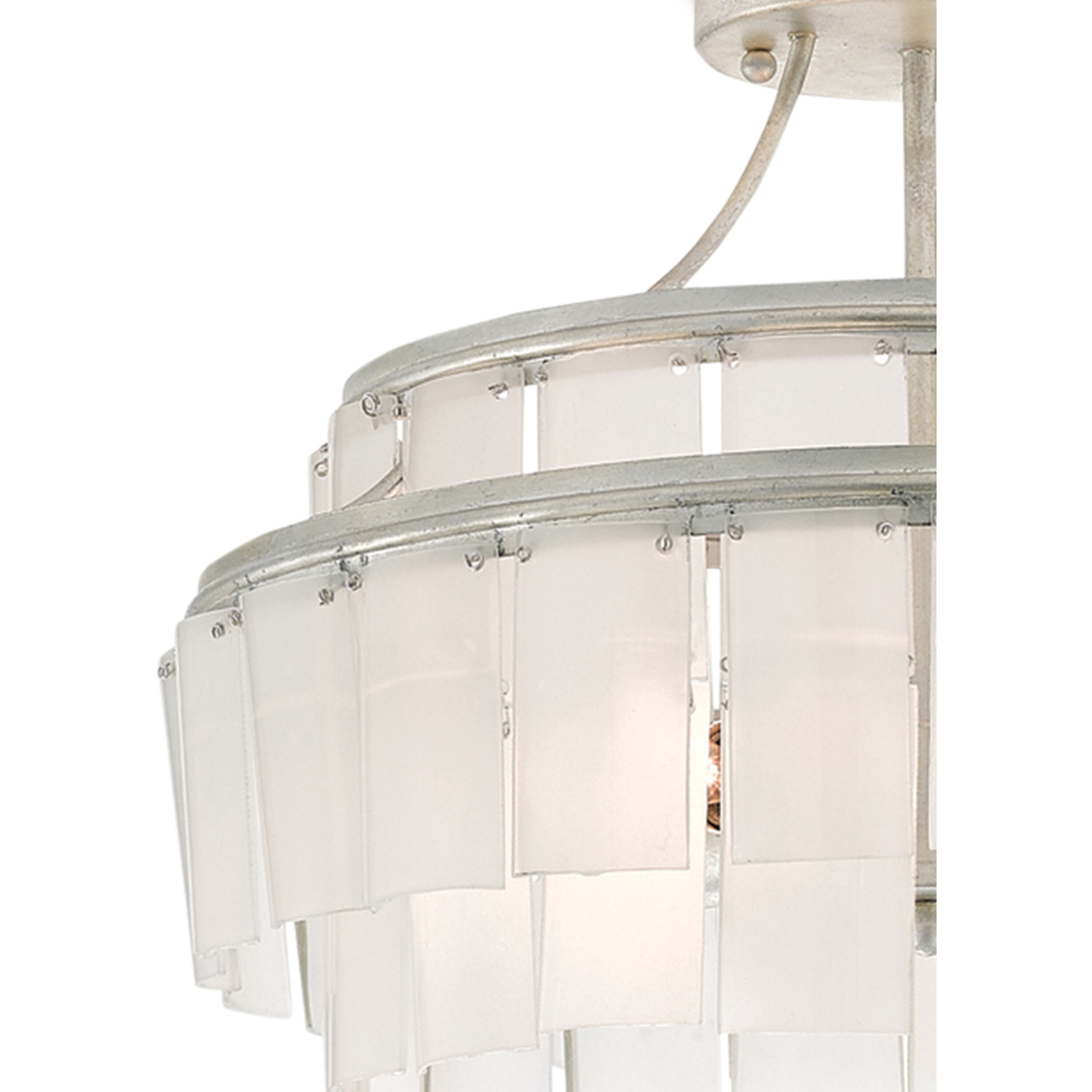 Vintner 3 Light 15.5 inch Contemporary Silver Leaf Semi-Flush Mount Ceiling Light