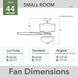 Margo 44 inch Matte Black with Golden Maple Blades Ceiling Fan
