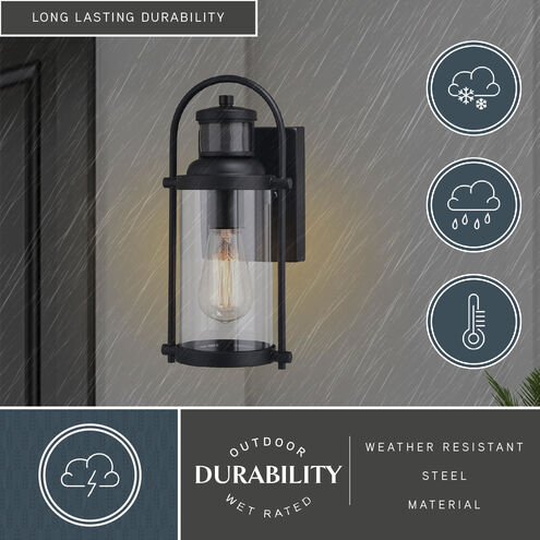 Winfield Textured Black Outdoor Motion Sensor