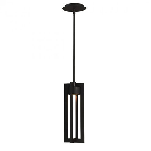 Chamber LED 5.5 inch Black Outdoor Pendant, dweLED