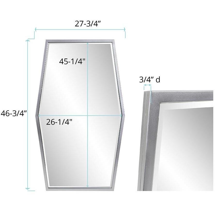 Dekland 46.75 X 27.75 inch Silver Mirror