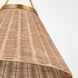 C&M by Chapman & Myers Whitby 1 Light 22 inch Burnished Brass Pendant Ceiling Light