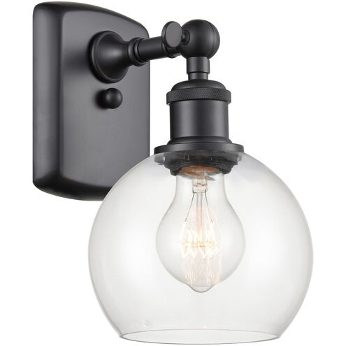 Ballston Athens 1 Light 6 inch Matte Black Sconce Wall Light in Clear Glass