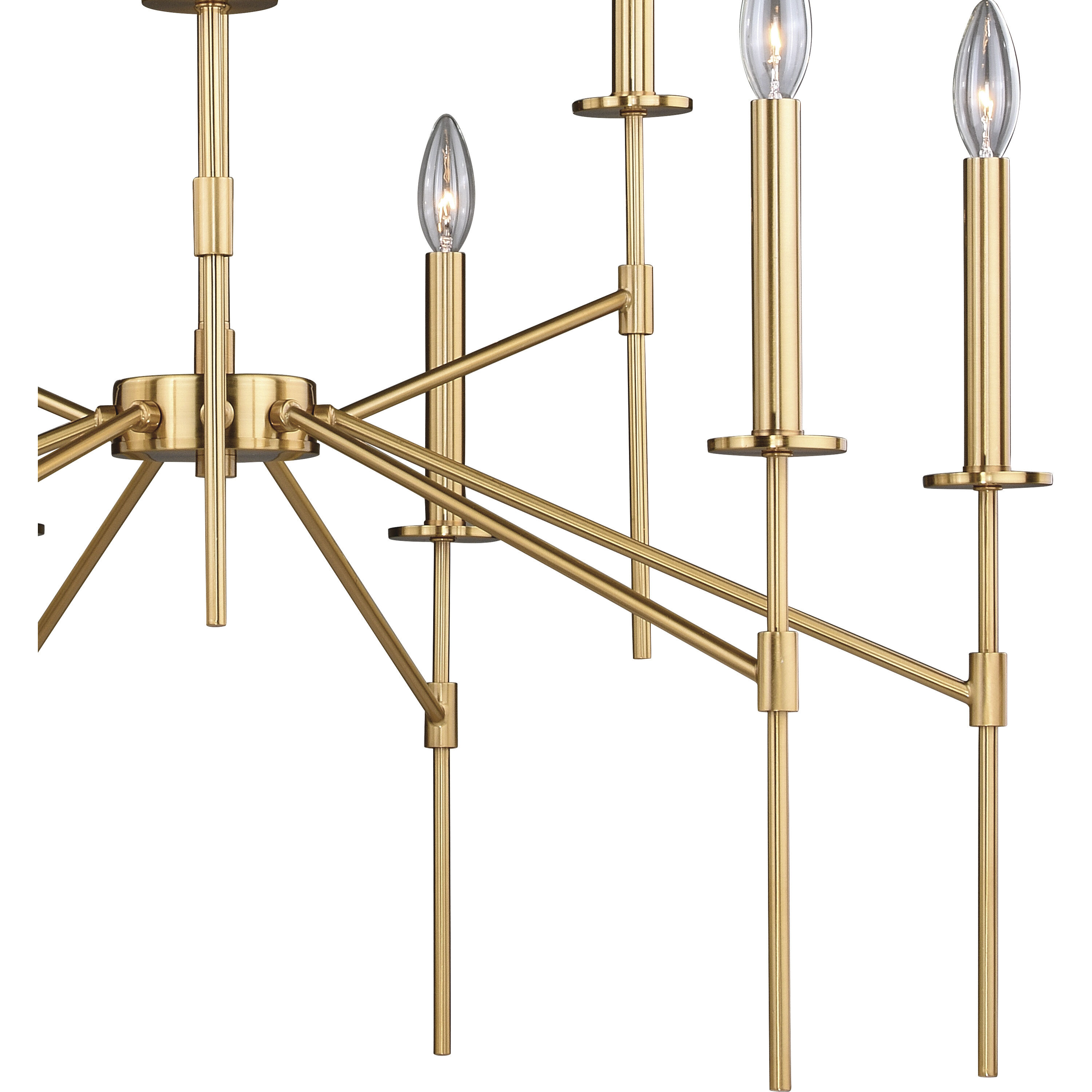 Kedzie LED 32 inch Natural Brass Chandelier Ceiling Light