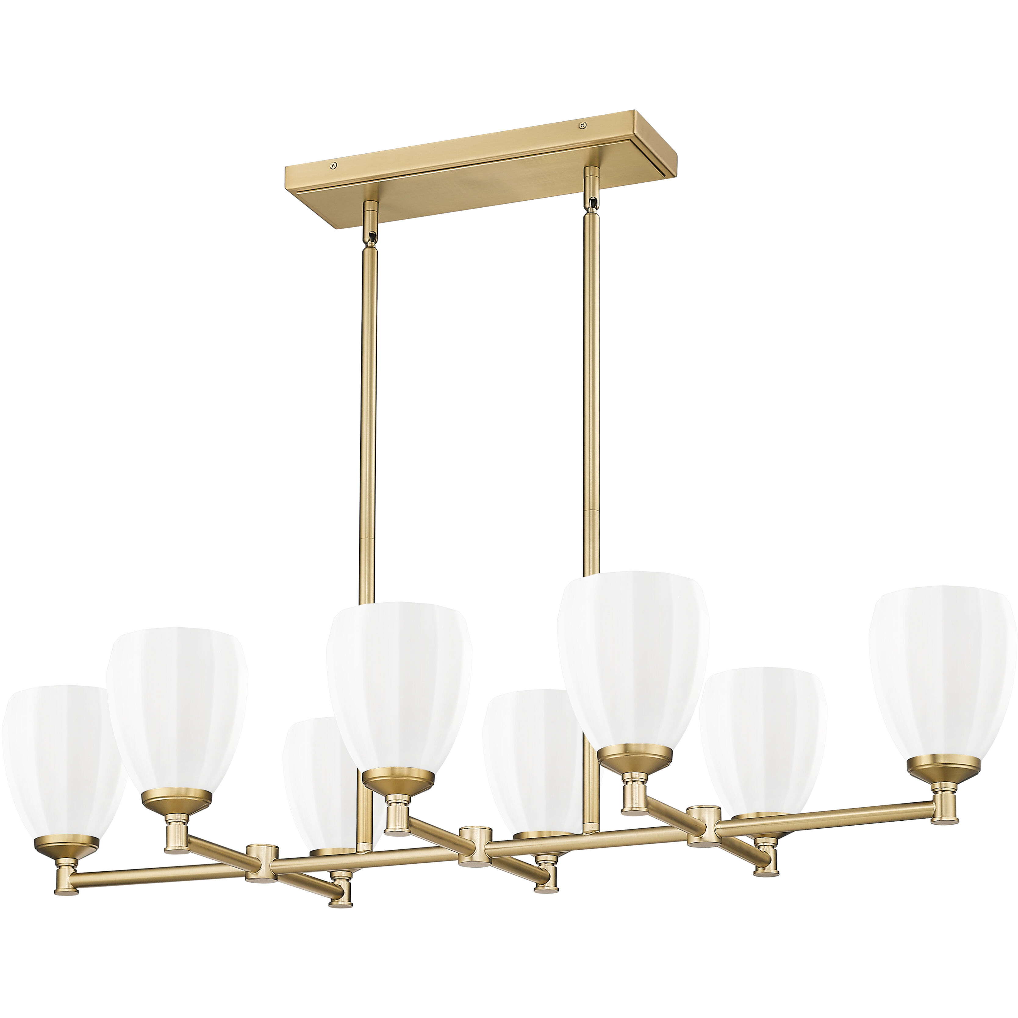 Oren Linear Chandelier Ceiling Light in Modern Gold
