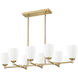 Oren Linear Chandelier Ceiling Light in Modern Gold