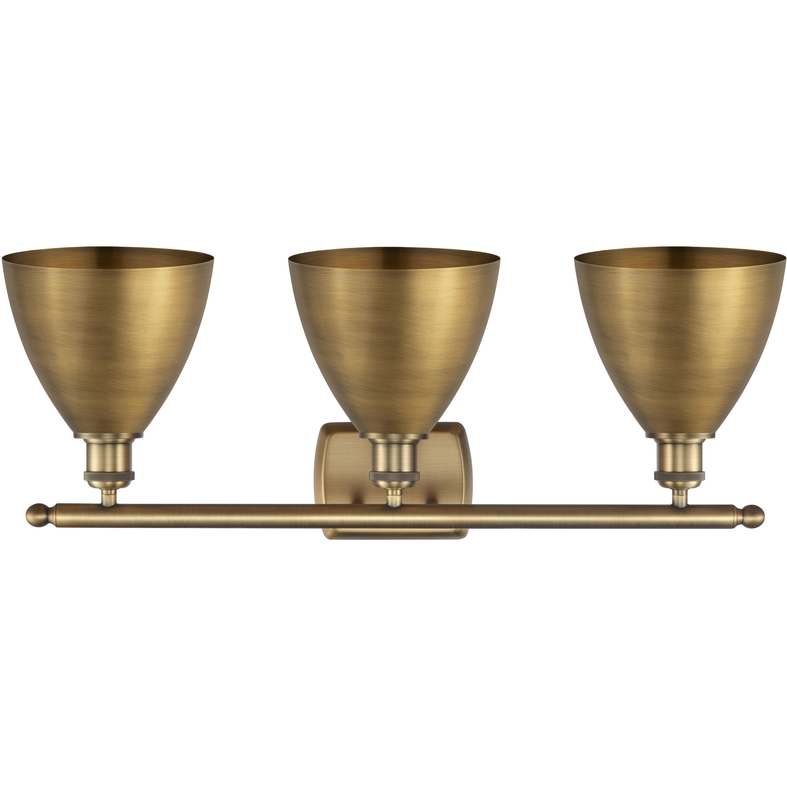 Ballston Dome 3 Light 28 inch Brushed Brass Bath Vanity Light Wall Light