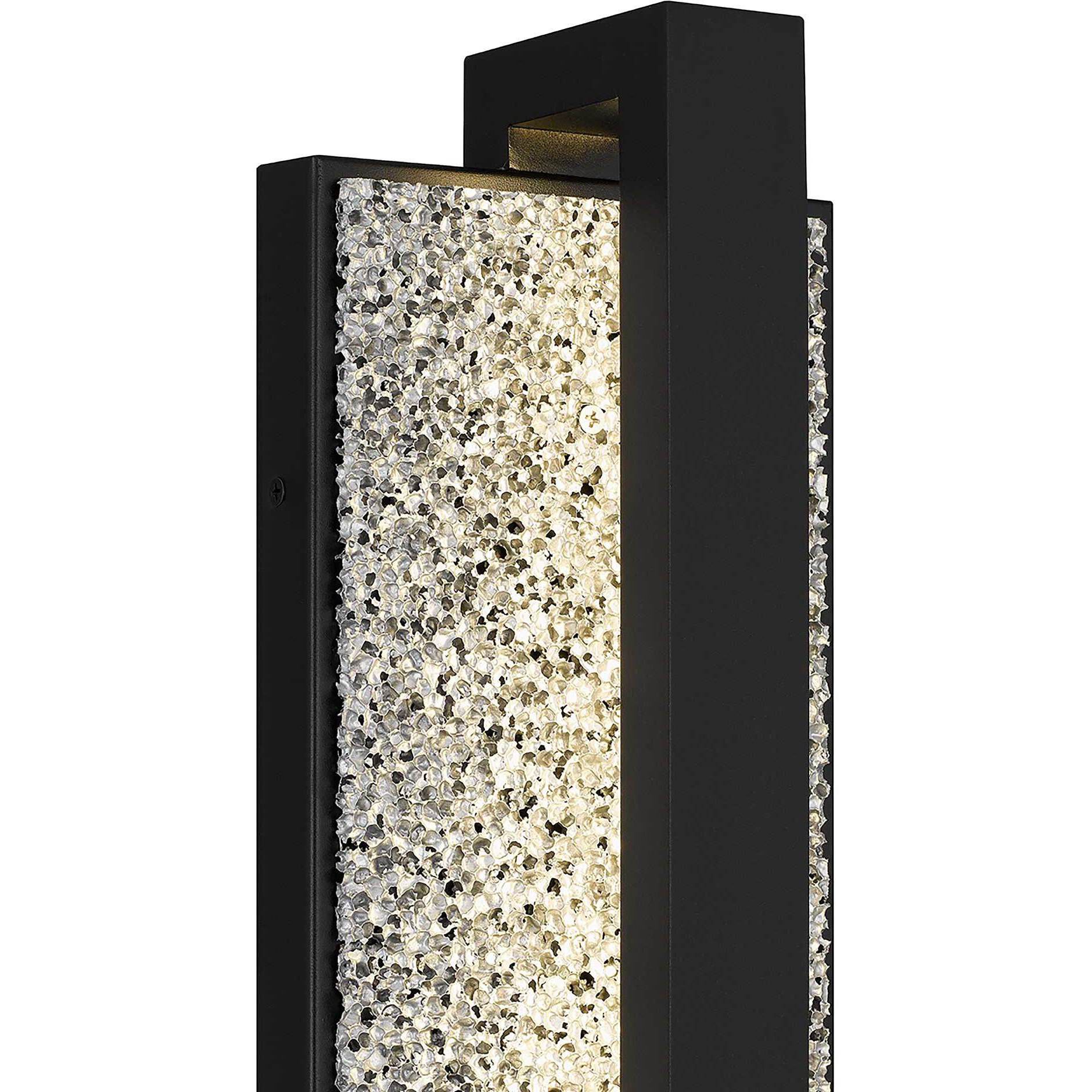 Seafoam LED 32 inch Sand Black Outdoor Wall Sconce