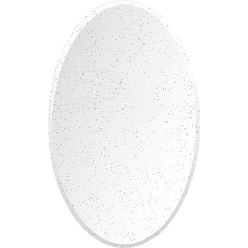 Crystalline 48 X 24 inch Ivory Mirror, Oval