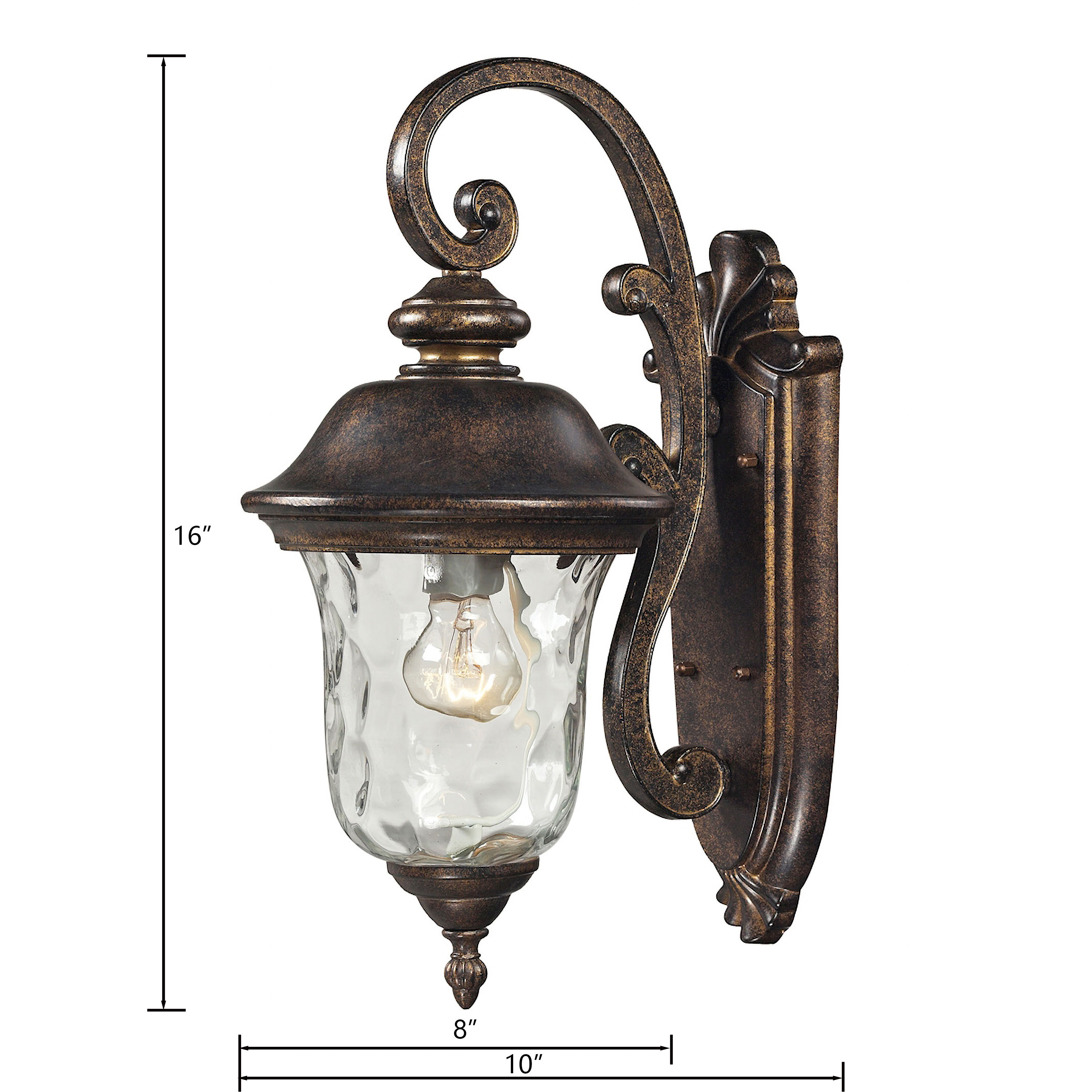 Lafayette 1 Light 16 inch Regal Bronze Outdoor Wall Sconce