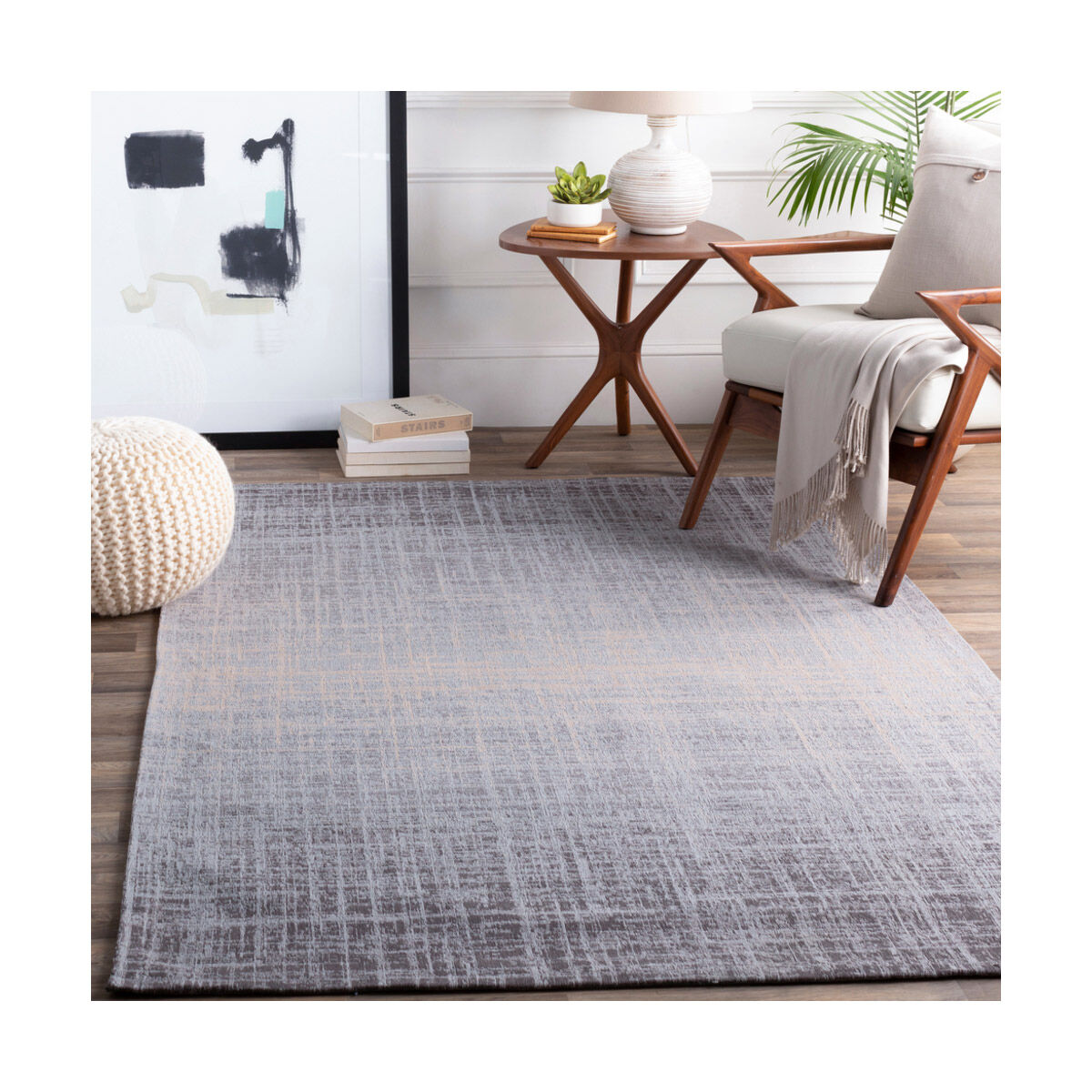 Amsterdam 36 X 24 inch Medium Gray/Silver Gray/Beige/Charcoal Rugs, Rectangle