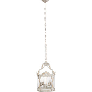 Imre 14 inch Antique White and Gold Chandelier Ceiling Light